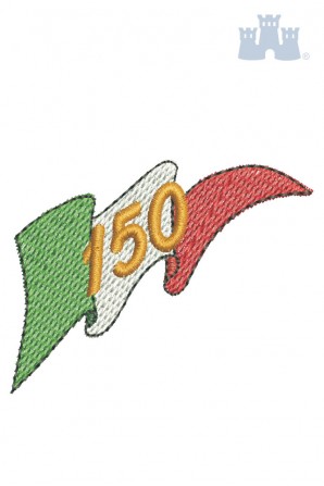 321 Ricamo 12 bandiera Italia 150 anni